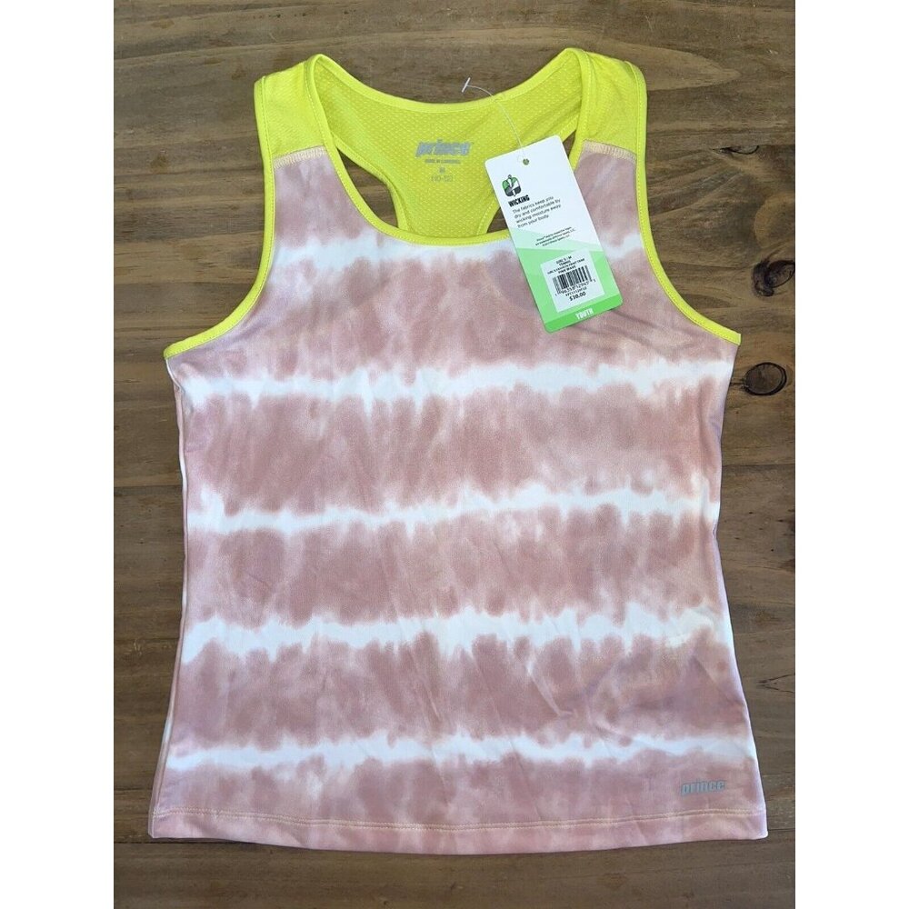Prince Tennis Tank Youth Medium 10/12 Girls Yellow